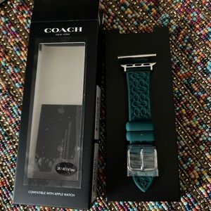Coach Dark Teal Watch Band for Apple Watch